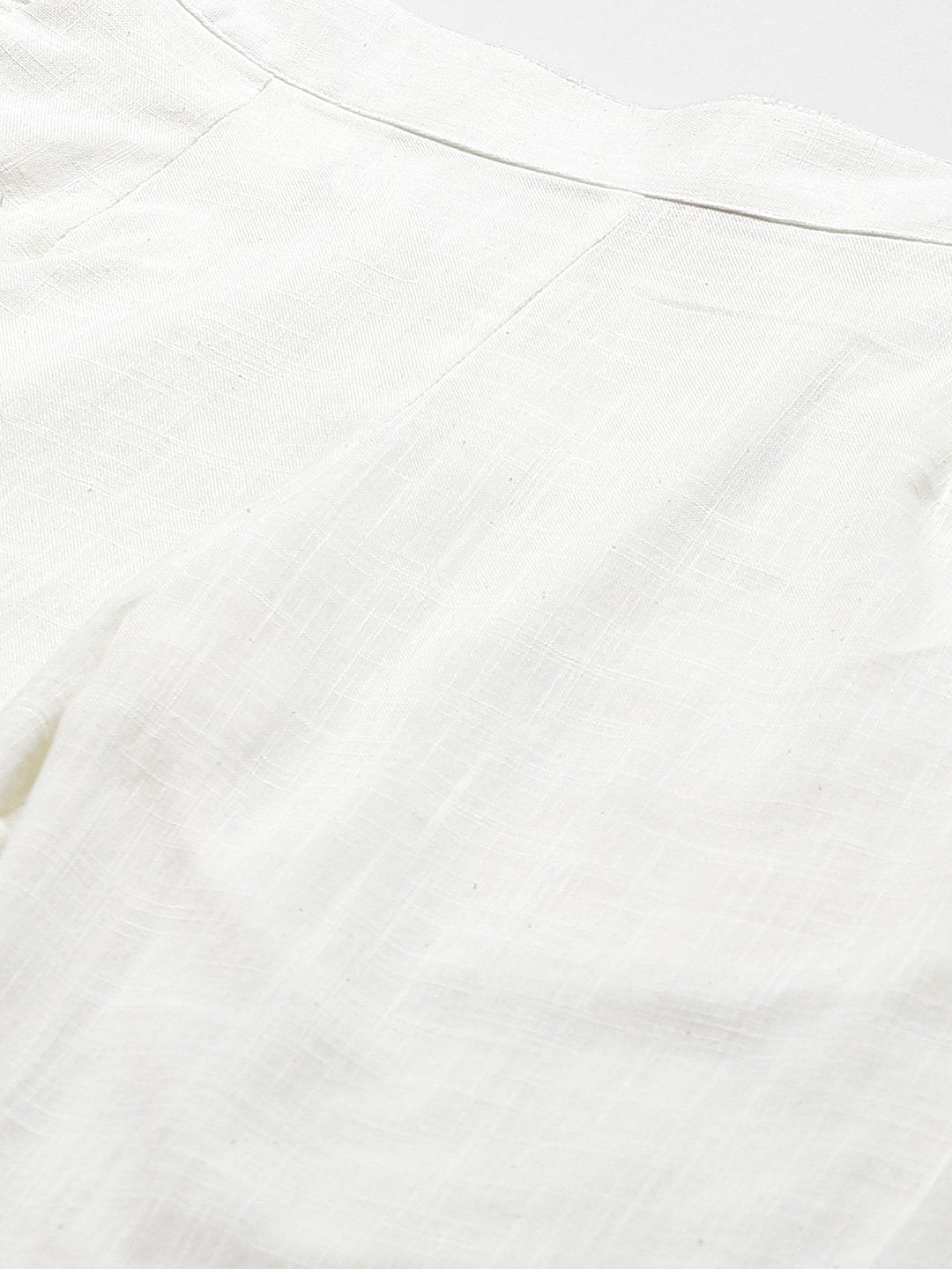 Women's Off White Cotton Trouser