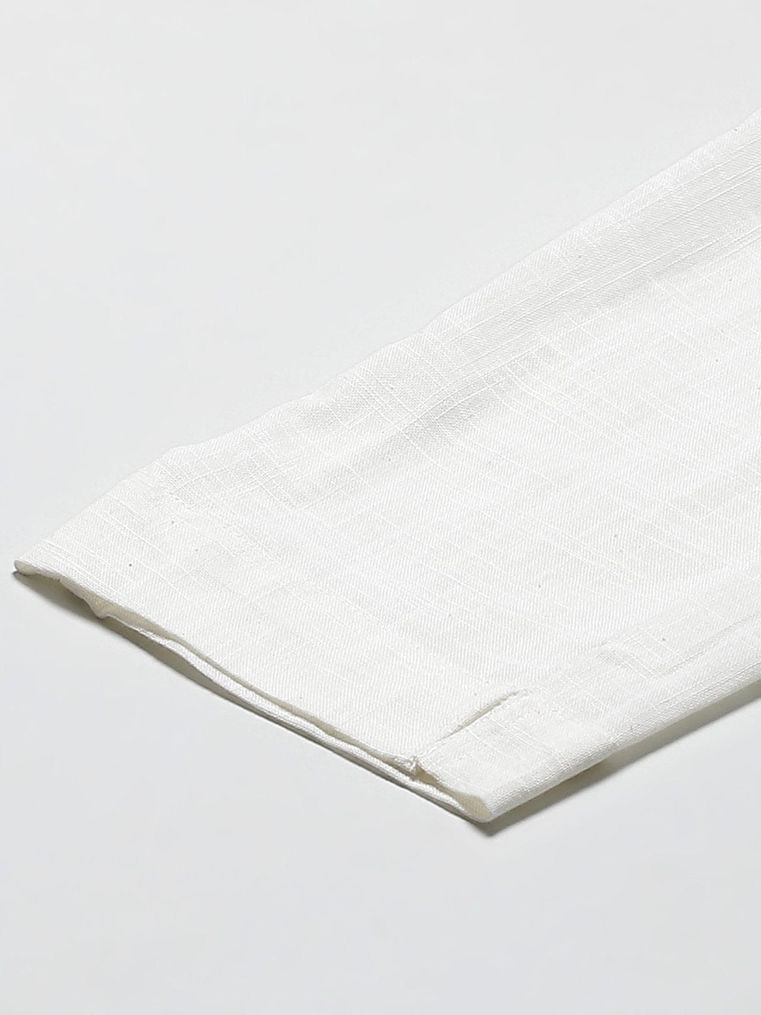 Women's Off White Cotton Trouser