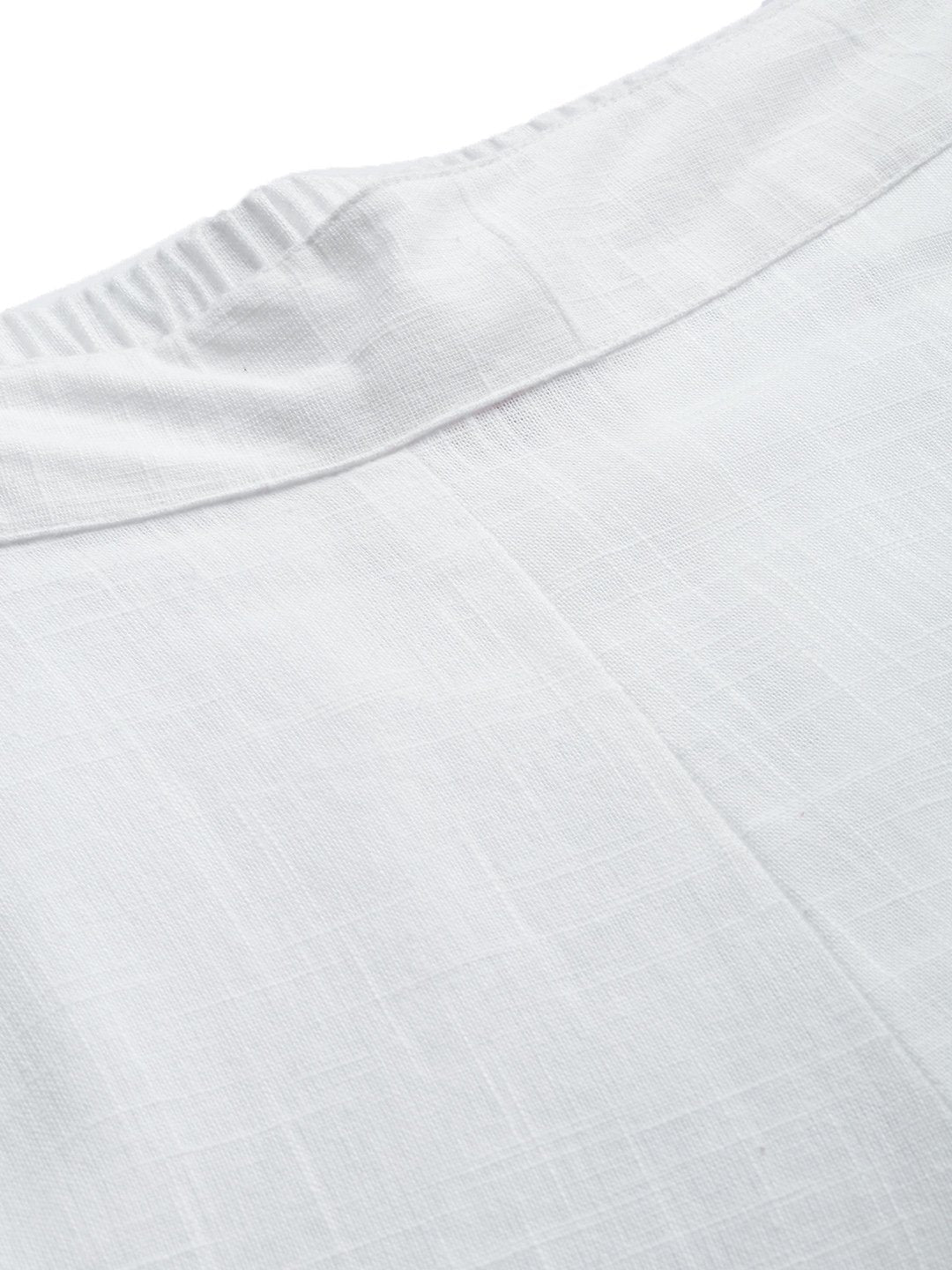 Women's White Cotton Trouser