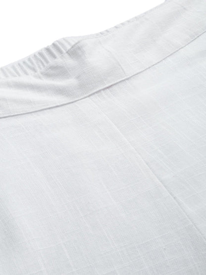 Women's White Cotton Trouser