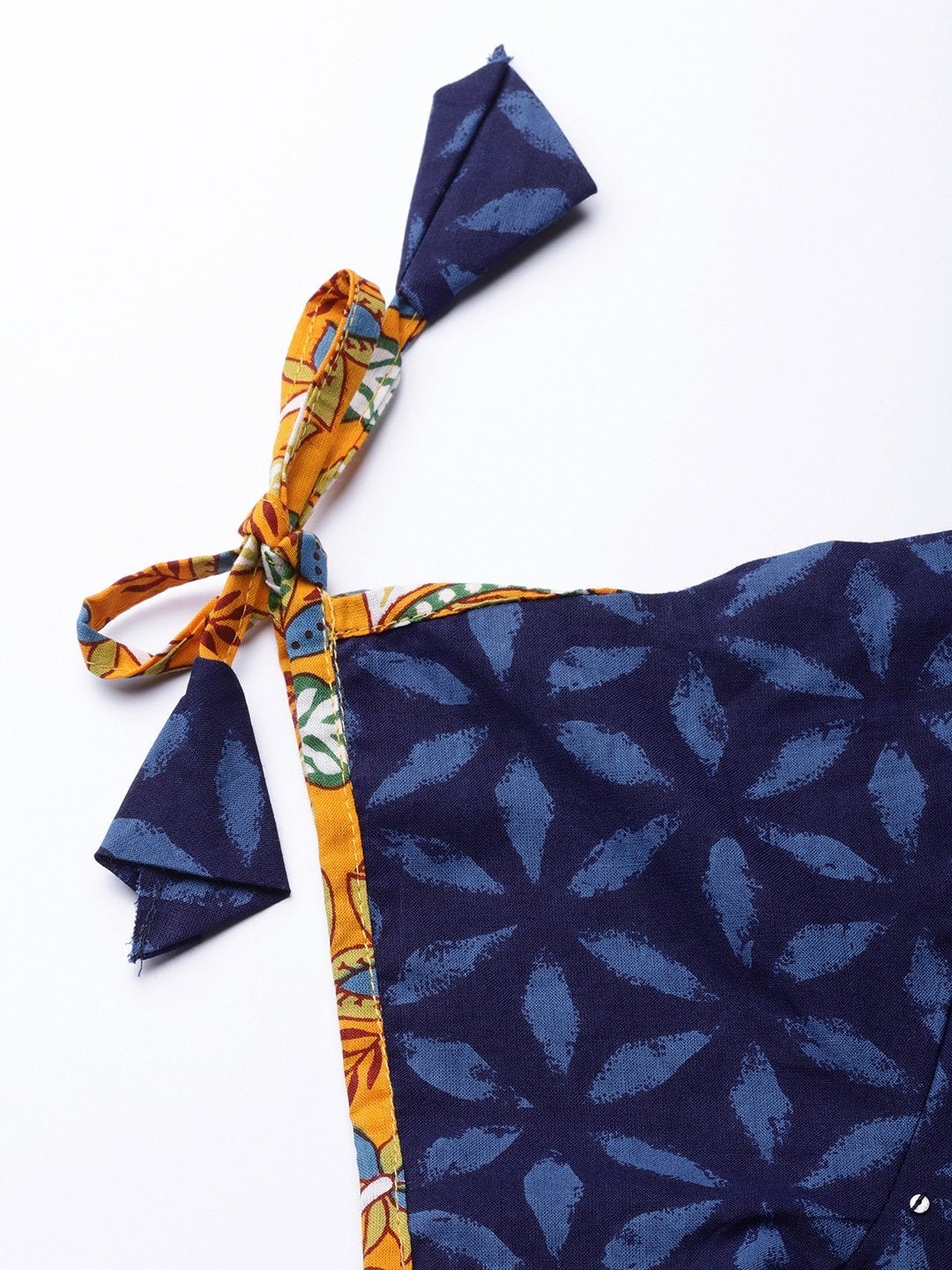 Women's Gorgeous Blue And Mustard Anarkali
