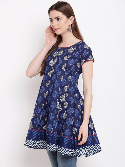 Women's Indigo Short Kurti