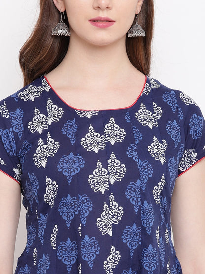 Women's Indigo Short Kurti