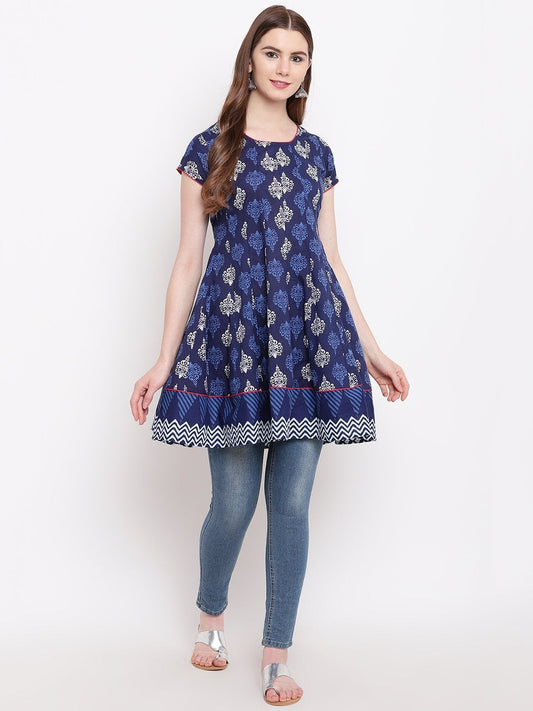 Women's Indigo Short Kurti