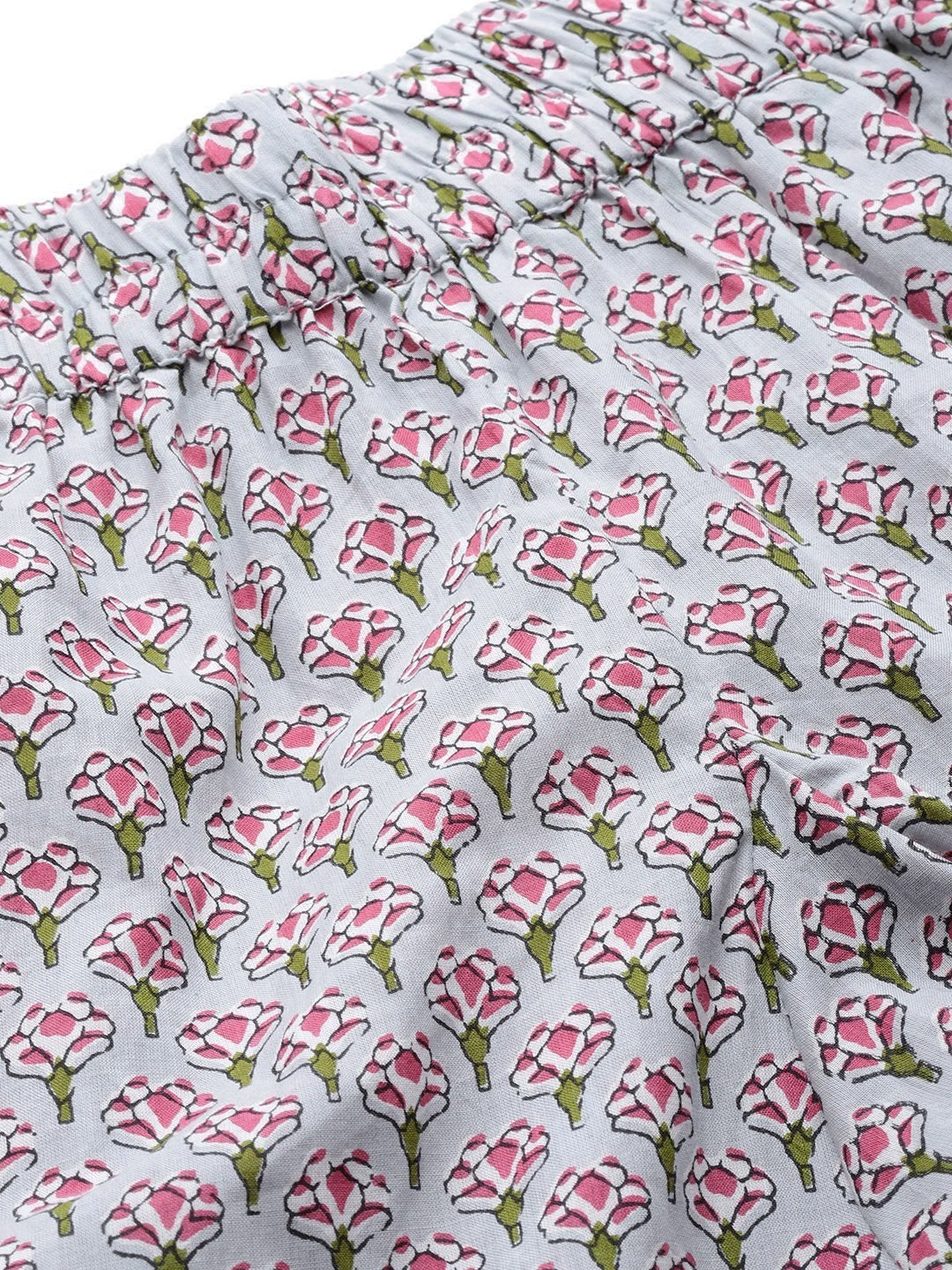 Women's Grey Printed Loungewear/Nightwear
