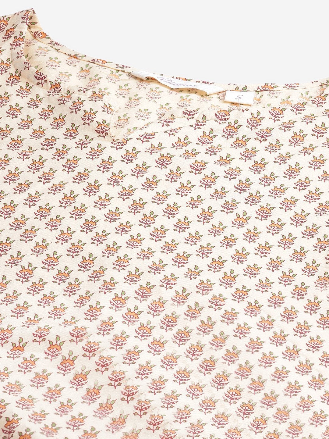 Women's The Dressify Yellow Buti Print Cotton Nightwear
