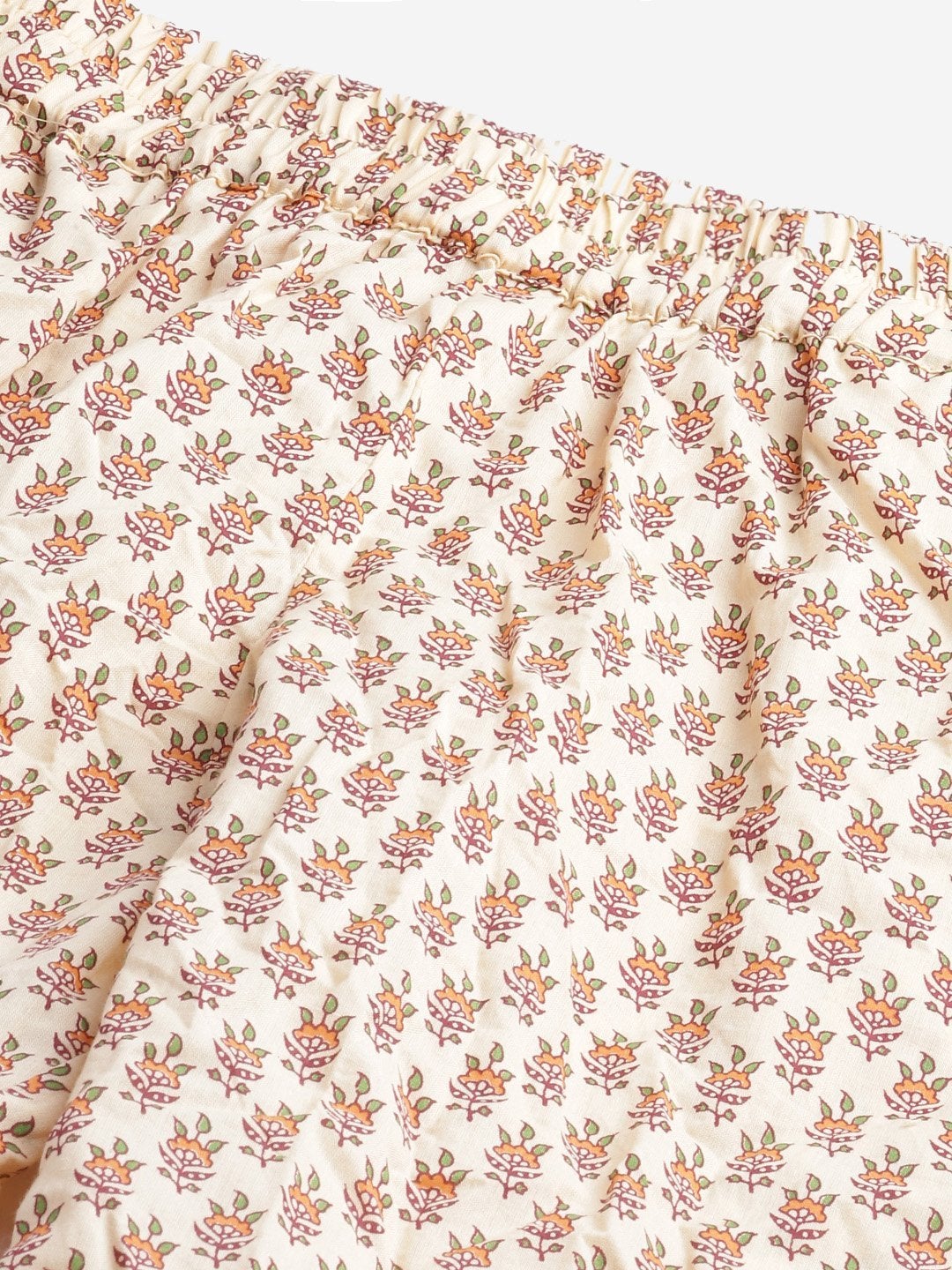 Women's The Dressify Yellow Buti Print Cotton Nightwear