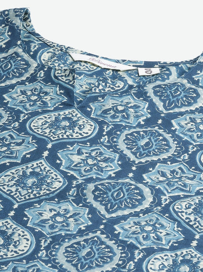 Women's Indigo Cotton Nightwear/Loungewear