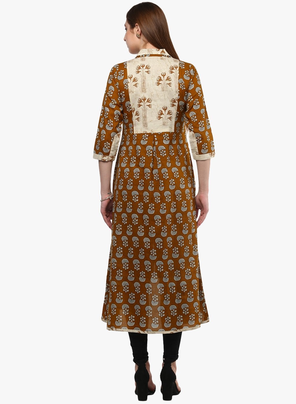 Women's Printed Cotton Shirt Style Kurta