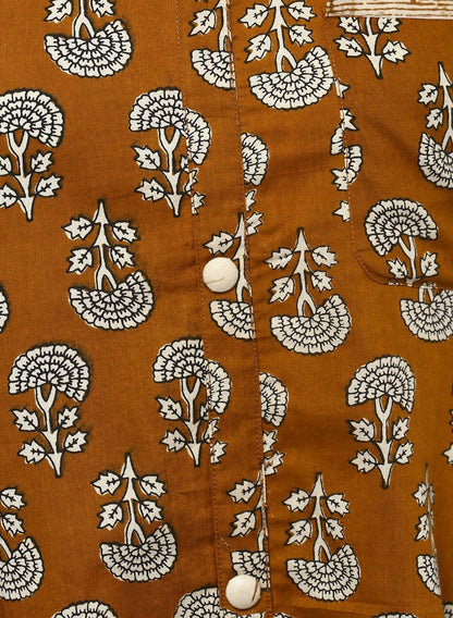 Women's Printed Cotton Shirt Style Kurta