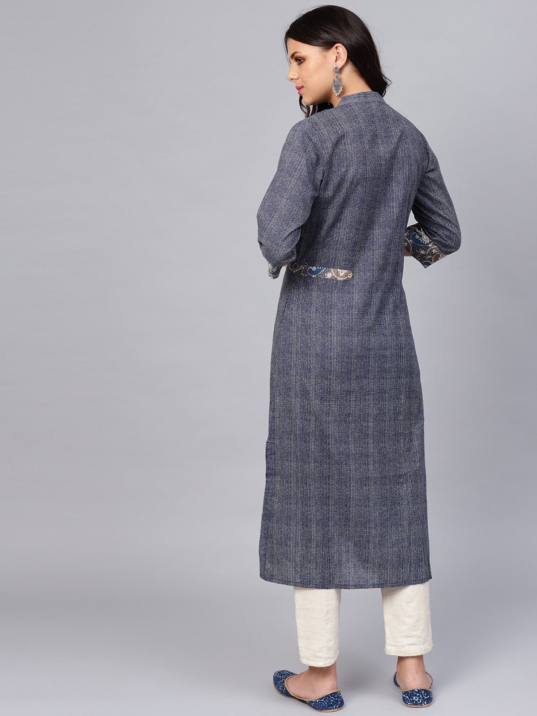 Women's Blue Straight Kurta