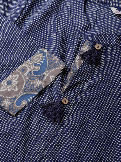Women's Blue Straight Kurta