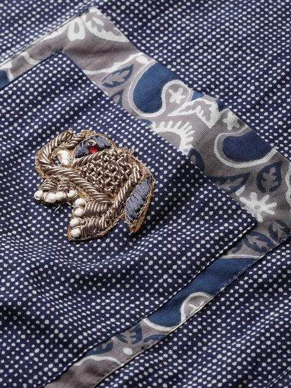 Women's Blue Straight Kurta