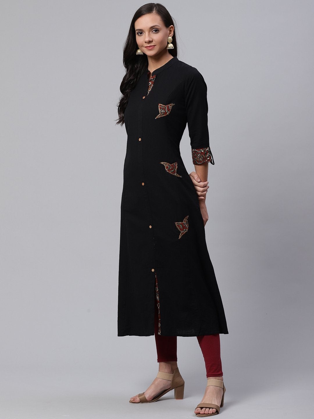Women's Sequin Work Black Kurta