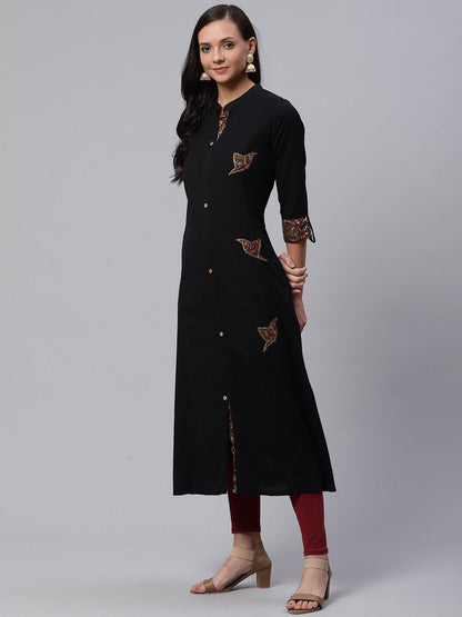 Women's Sequin Work Black Kurta