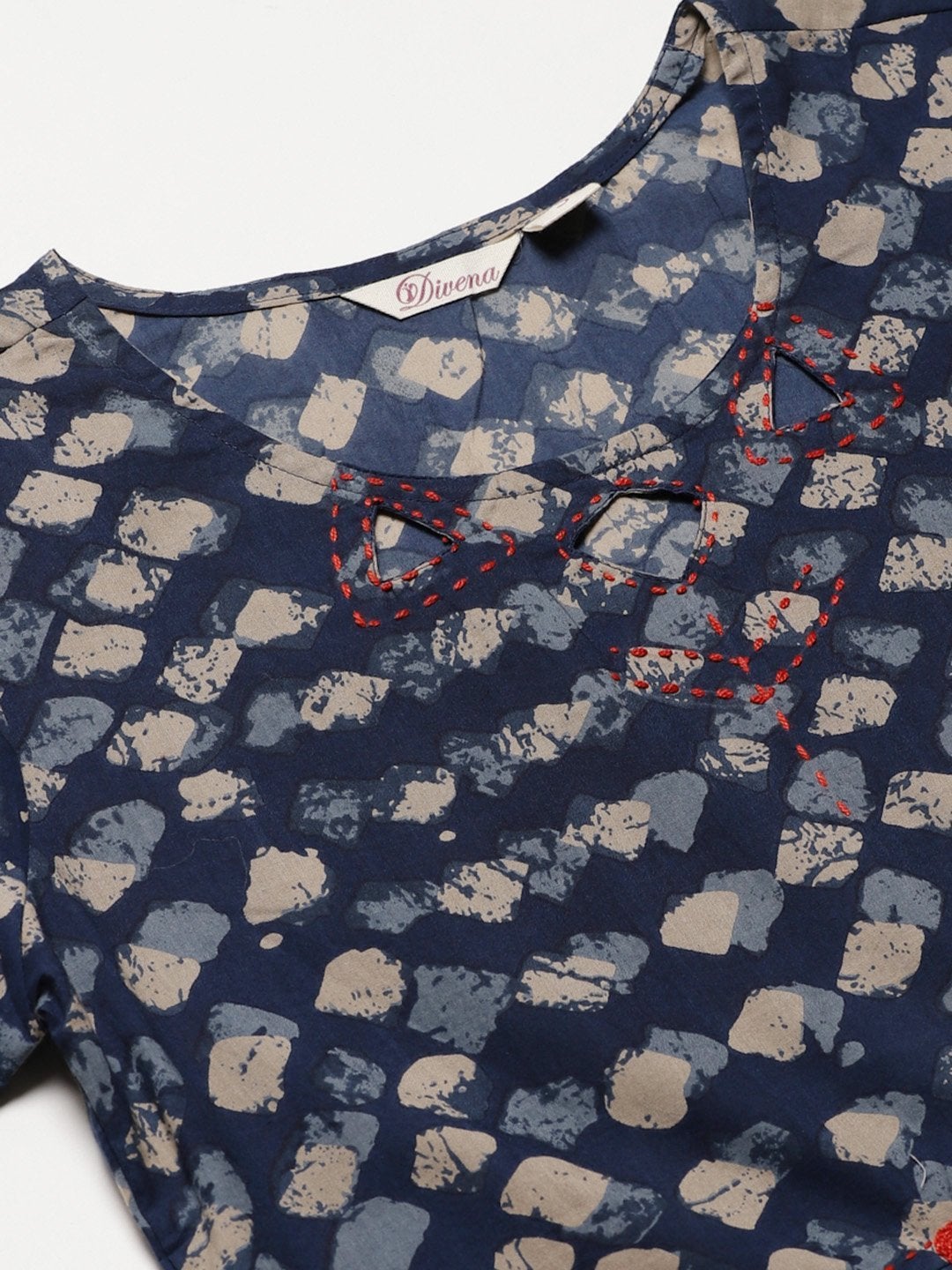 Women's Indigo A Line Cotton Kurta