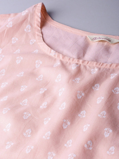 Women's Baby Pink Three Piece Palazzo Set With Jacket