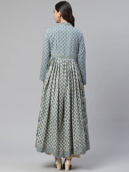 Women's Block Print Mulmul Kurta