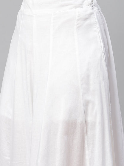 Women's Peach Cotton Kurta With Palazzo Set