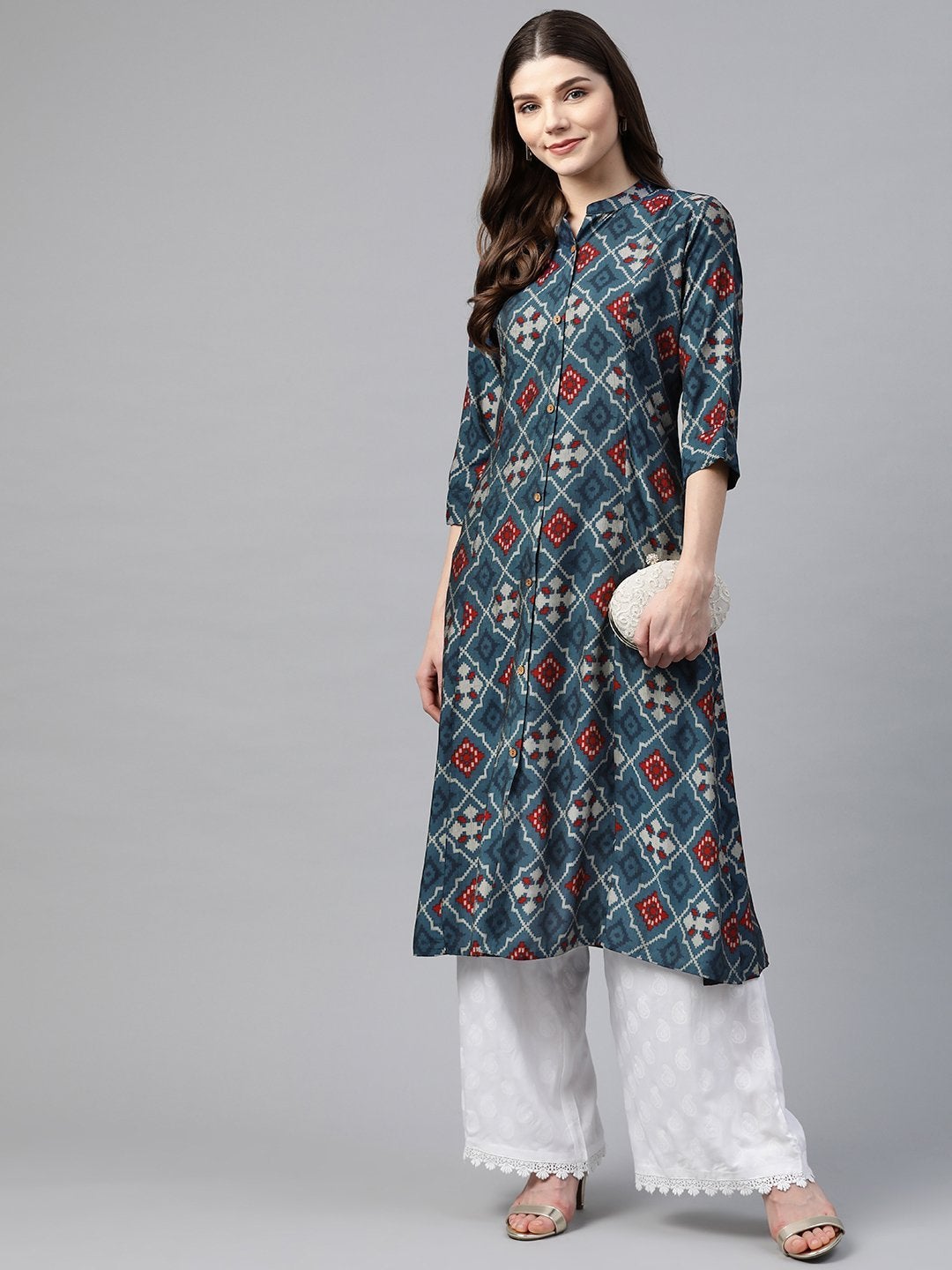 Women's A-Line Printed Rayon Kurta