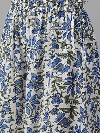 Women's The Dressify White Gota Work Kurta with Palazzo Set