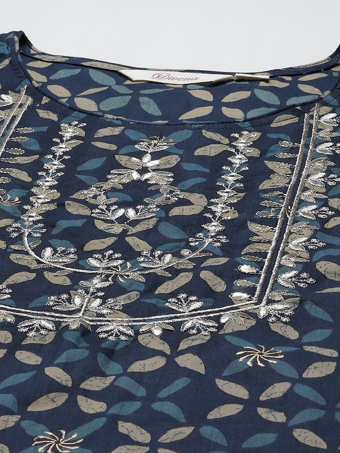 Women's Indiogo blue Kurta Set With Palazzo