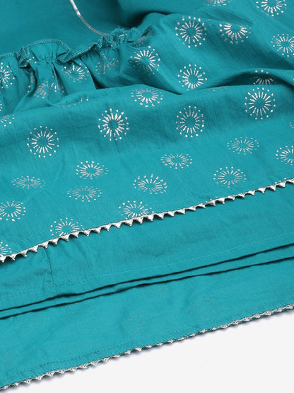 Women's Green Flared Kurta