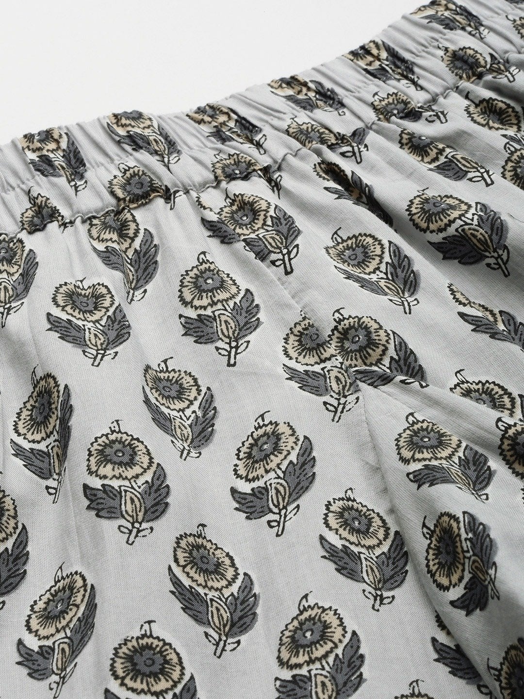 Women's Grey Color Cotton Loungewear/Nightwear
