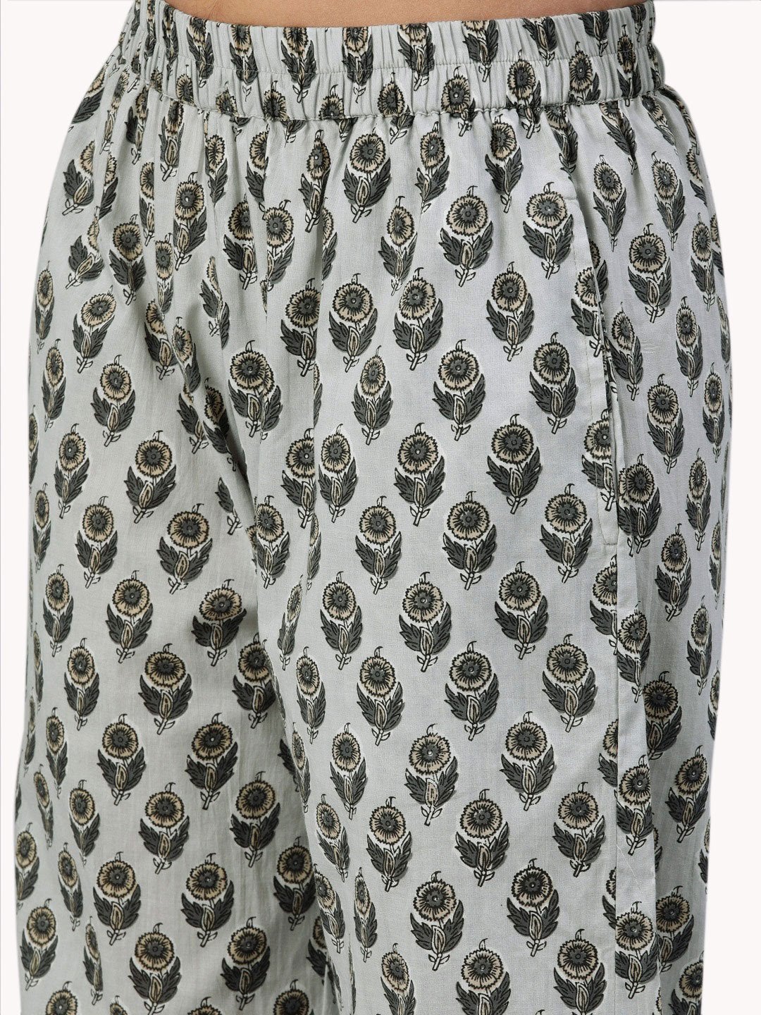 Women's Grey Color Cotton Loungewear/Nightwear