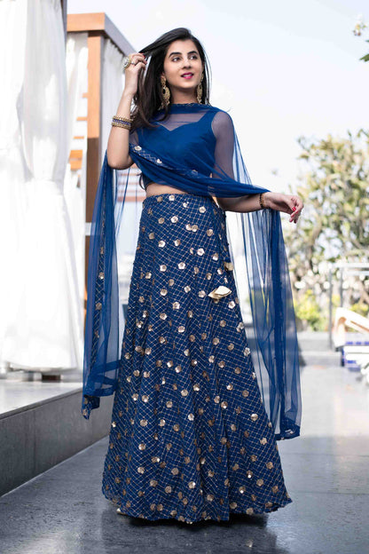 Women's Blue Lehenga