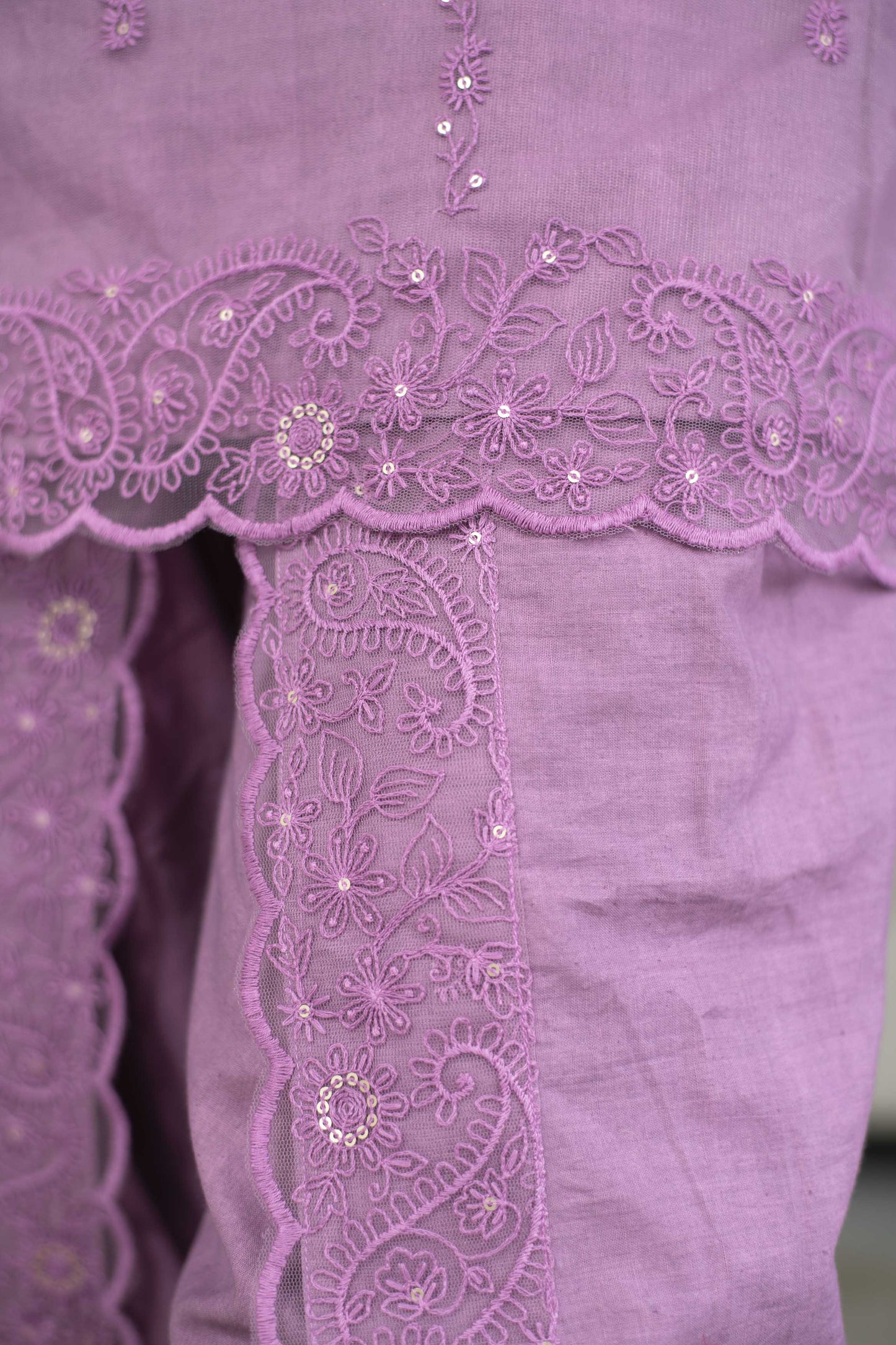 Women's Mauve Dhoti Set (3pcs set)