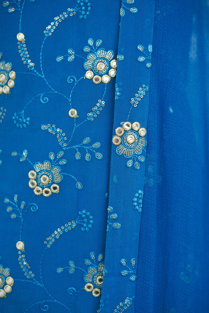 Women's Turquoise Blue Patialla (3pc Set)