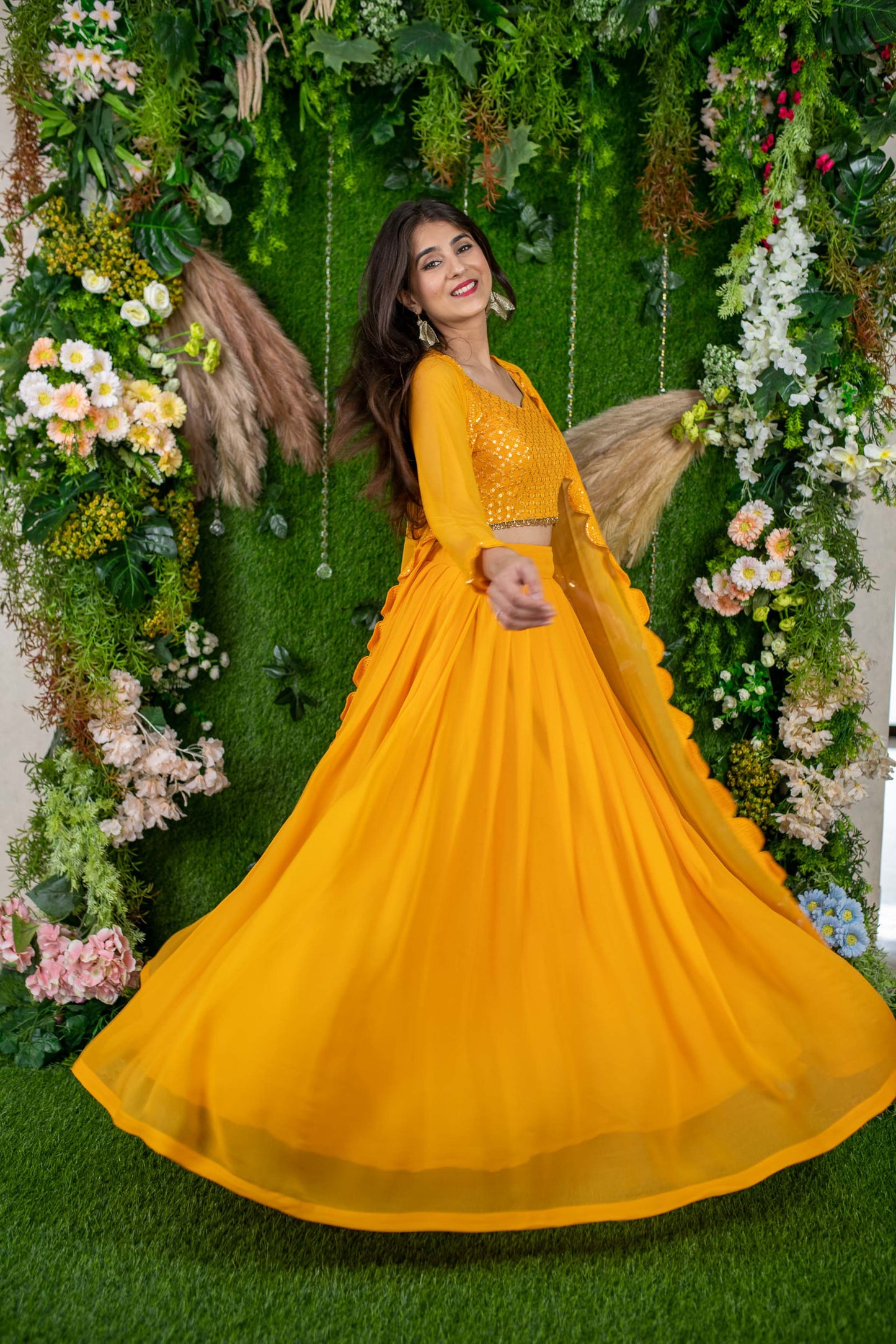Women's Daffodil Yellow Lehenga