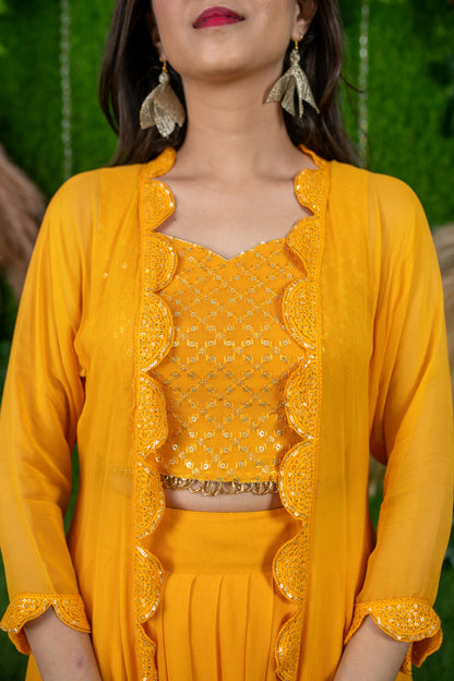 Women's Daffodil Yellow Lehenga