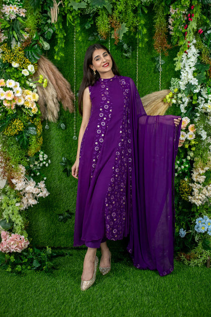 Women's Purple Alternate Anarkali