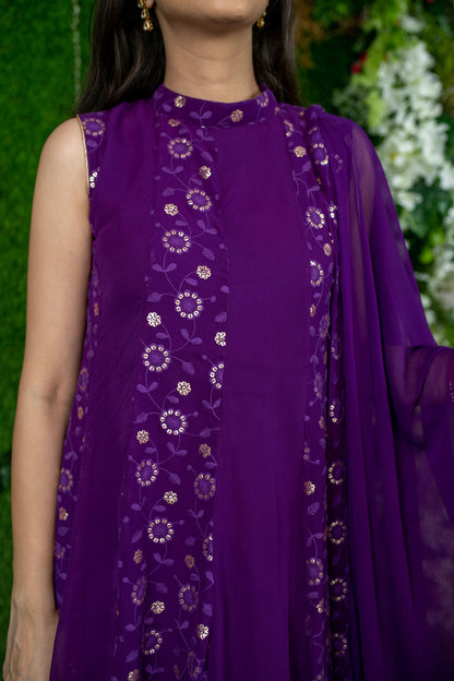 Women's Purple Alternate Anarkali
