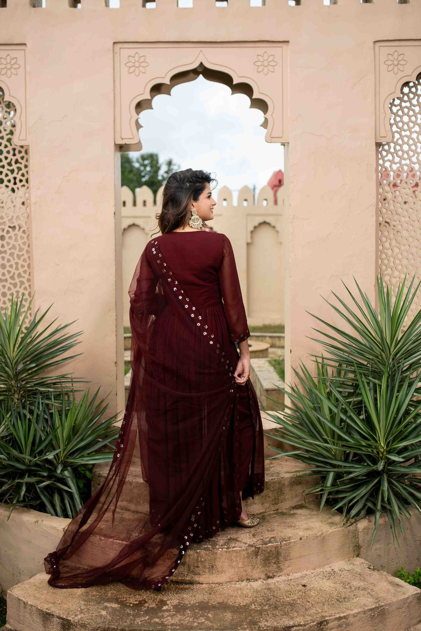 Women's Maroon nayra cut kurtaÂ set
