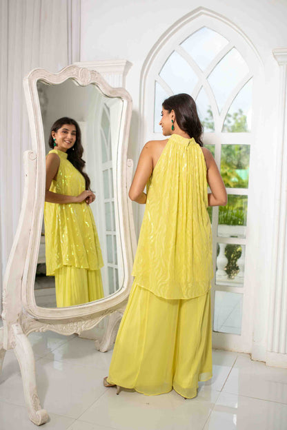 Women's Yellow Bund Gala Co-Ord Set