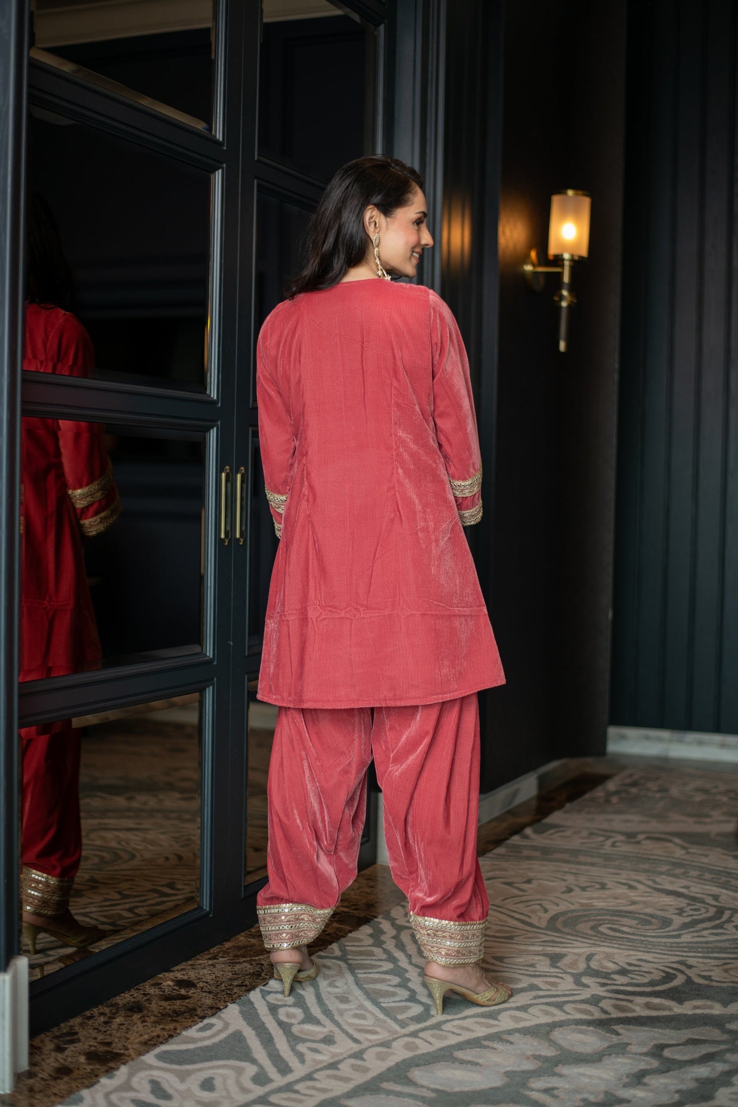 Women's Velvet Dusty Coord Set