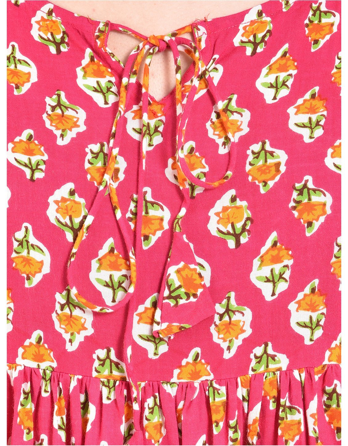 Women Pink Printed Top by Myshka (