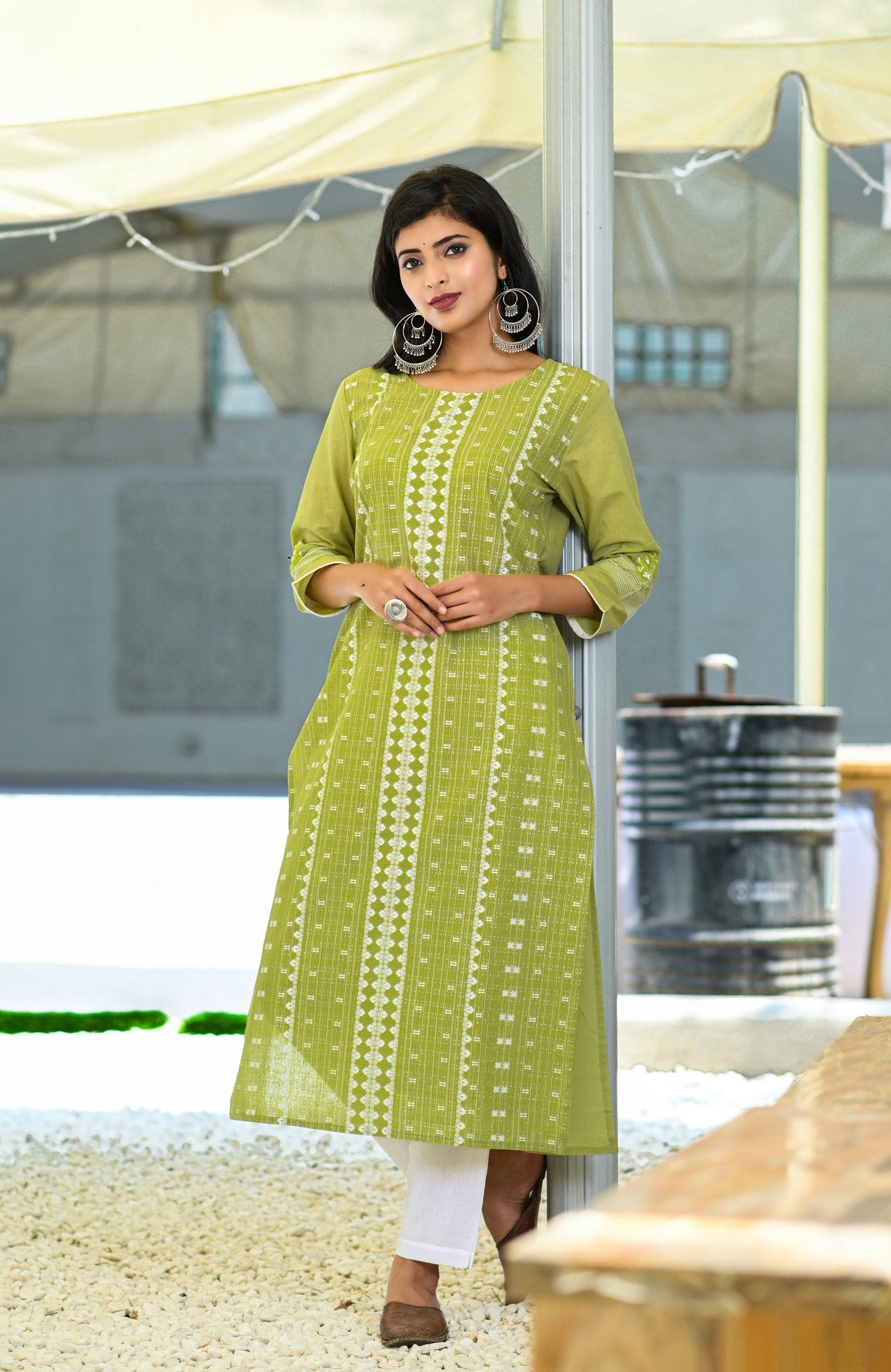 Women's Green Printed Kurta Set