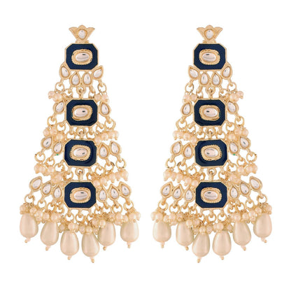 Women's Kundan Pearl Dangle EarringsÂ 
