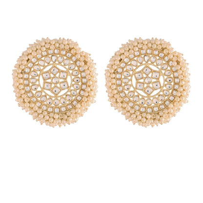 Women's Kundan Pearl Dangle EarringsÂ 
