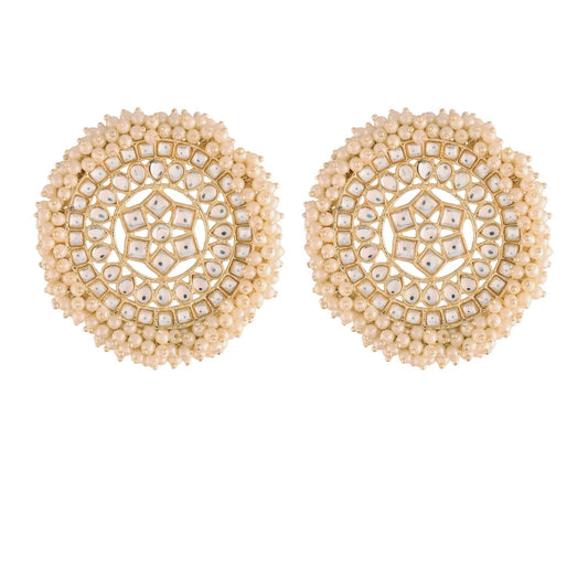 Women's Kundan Pearl Dangle EarringsÂ 