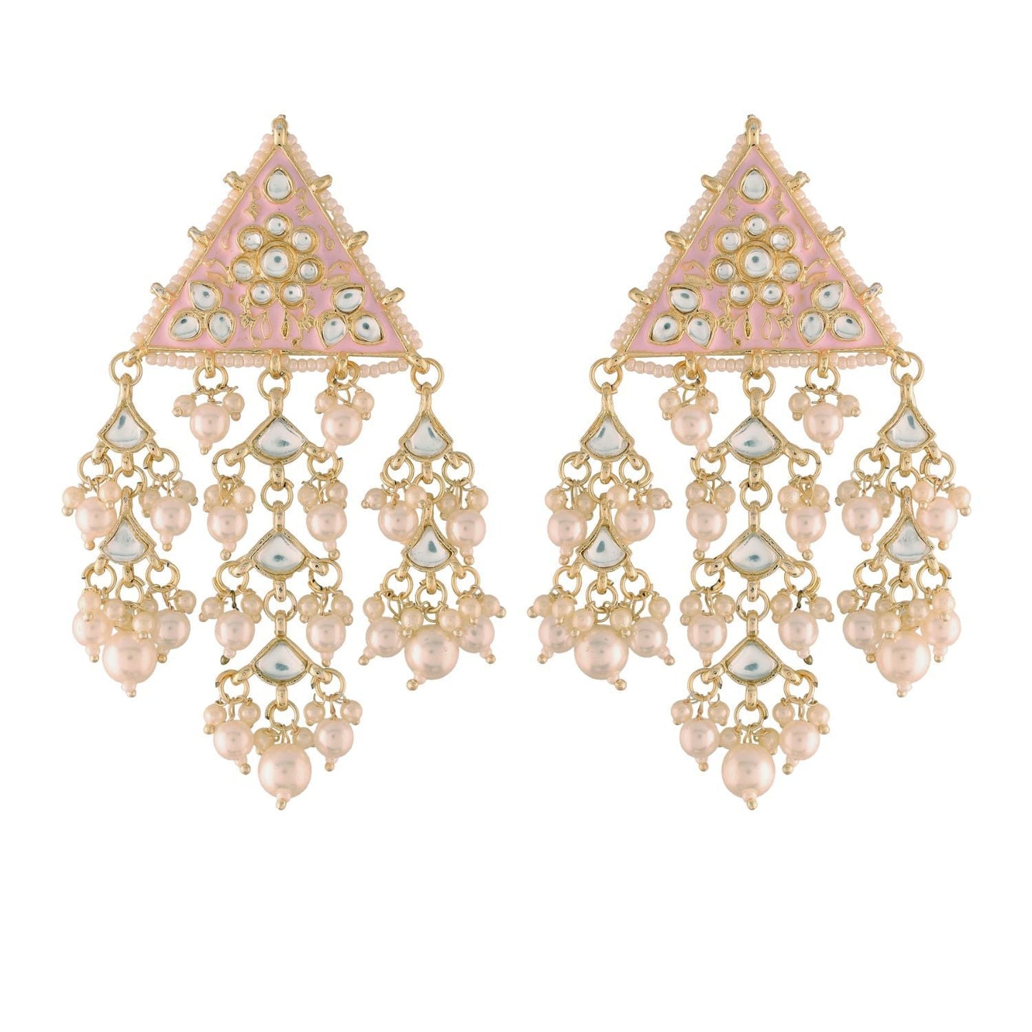 Women's Kundan Pearl Dangle EarringsÂ 