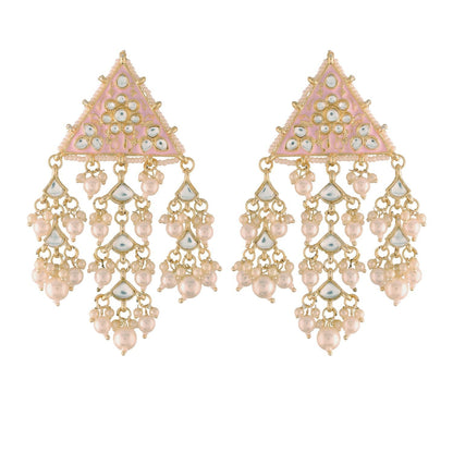 Women's Kundan Pearl Dangle EarringsÂ 