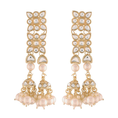 Women's Kundan Pearl Dangle EarringsÂ 