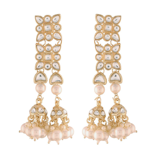 Women's Kundan Pearl Dangle EarringsÂ 