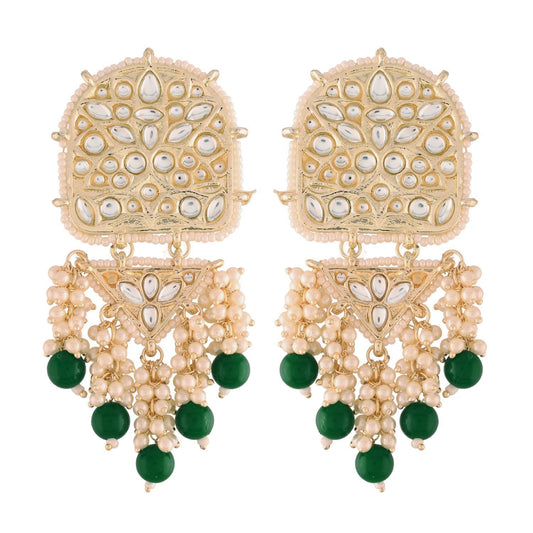 Women's Kundan Pearl Dangle EarringsÂ 