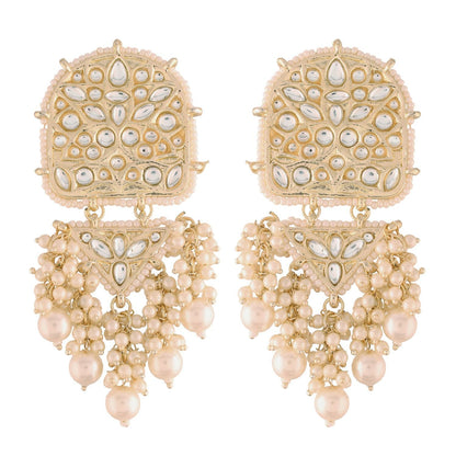 Women's Kundan Pearl Dangle EarringsÂ 
